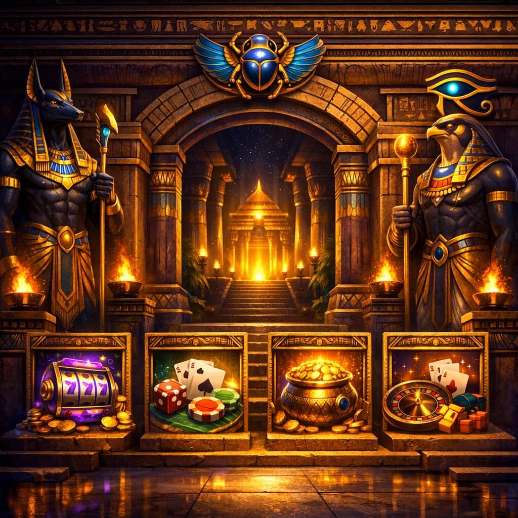 Lobby Amonbet - Pyramide et salle des trésors